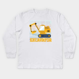 See You Later Excavator Kids Long Sleeve T-Shirt